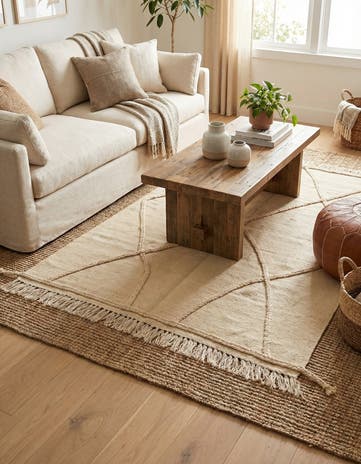 3' 8 x 4' 10 Hand Knotted Moroccan Wool Rug
