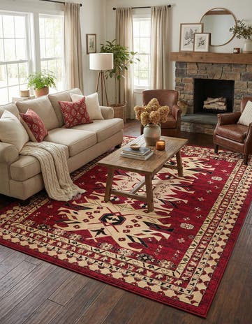 9' x 12' Heris Rug