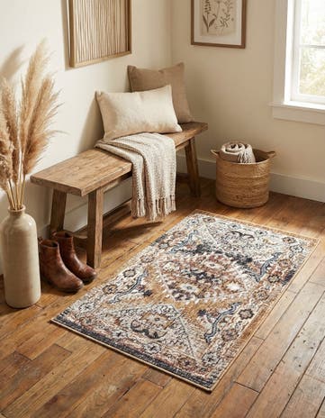 Khaki Gray Eco Southwestern Rug