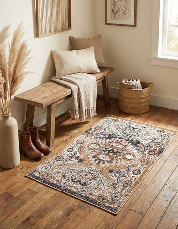Khaki Gray Eco Southwestern Rug