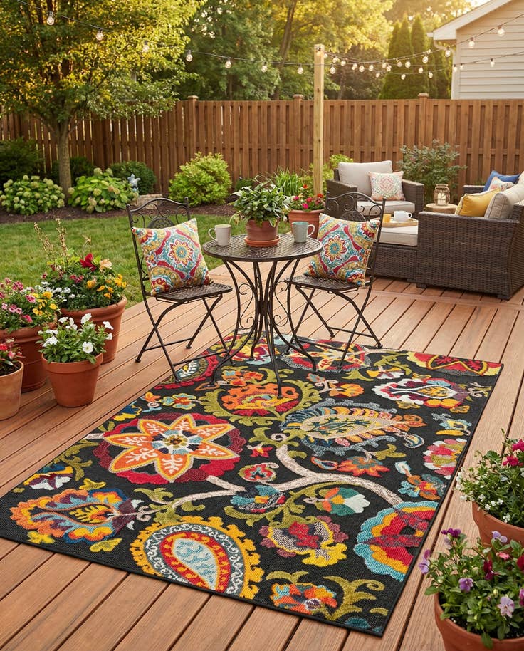 Detail image of 5' x 7' Easy-Clean Casablanca Indoor / Outdoor Rug
