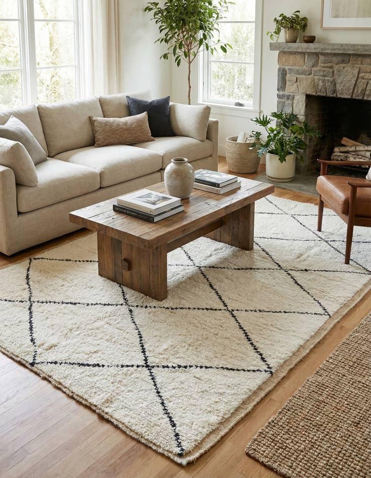 Detail image of  5' 2 x 7' 1  Hand Knotted Oushak Wool Rug