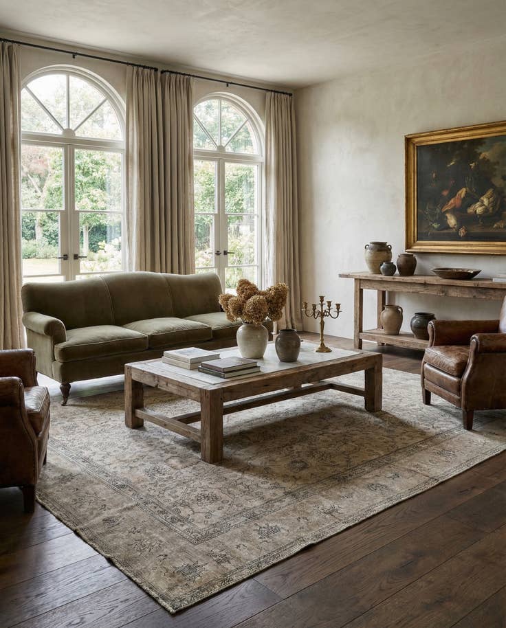 Detail image of 9' 3 x 12' 4 Hand Knotted Ultra Vintage Persian Wool Rug