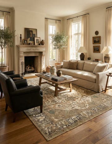 6' 9 x 9' 5 Hand Knotted Vintage Royal Persian Wool Rug