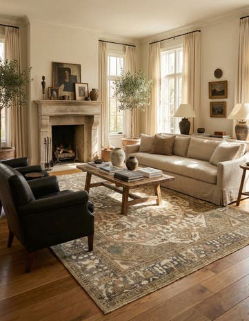 6' 9 x 9' 5 Hand Knotted Vintage Royal Persian Wool Rug