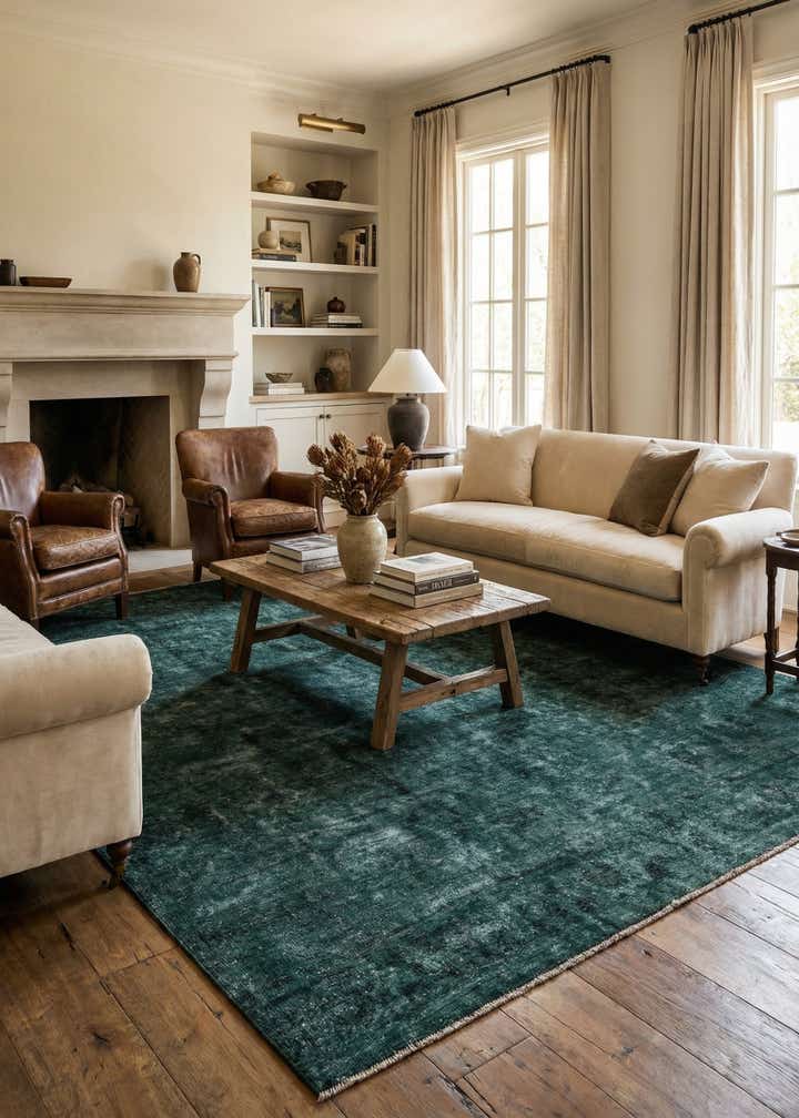 9' 8 x 10' 10 Hand Knotted Ultra Vintage Persian Wool Square Rug