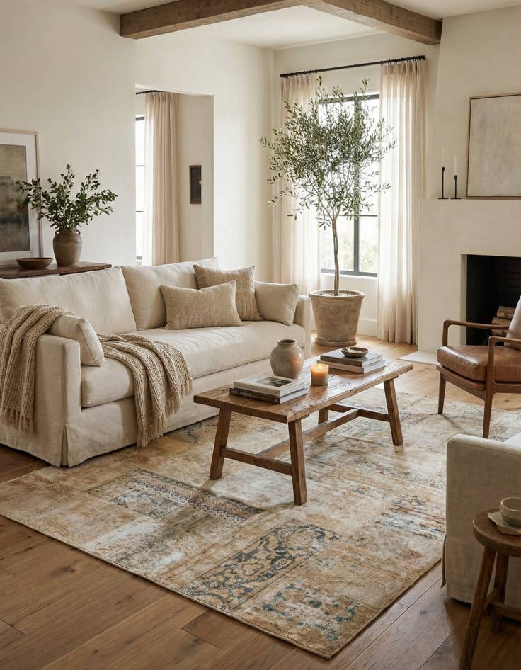 Detail image of 5' 7 x 8' 10  Hand Knotted Ultra Vintage Persian Wool Rug