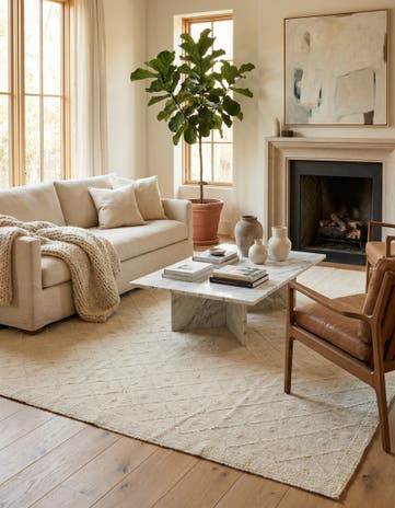 8' 1 x 10' 5 Hand Knotted Moroccan Wool Rug