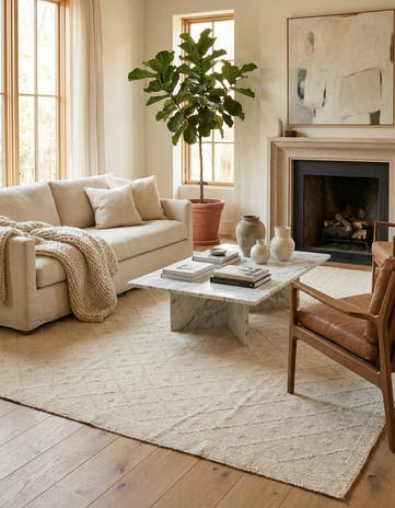 8' 1 x 10' 5 Hand Knotted Moroccan Wool Rug