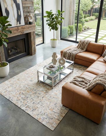 4' 11 x 8' 1 Cowhide Stocks Rug