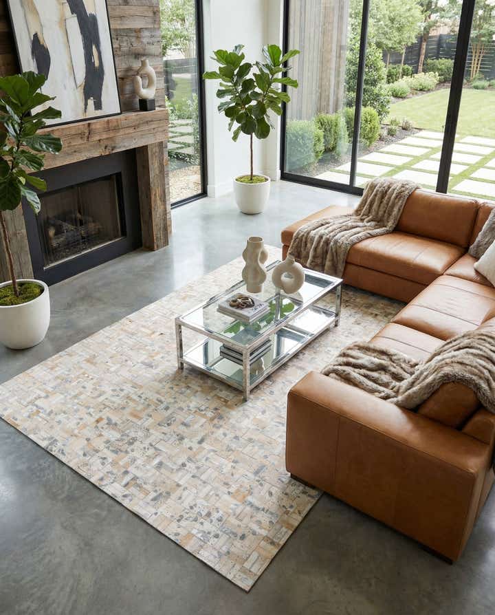 4' 11 x 8' 1 Cowhide Stocks Rug