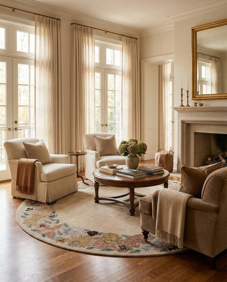 Detail image of 8' 1 x 8' 2 Hand Knotted Tibet Wool Round Rug