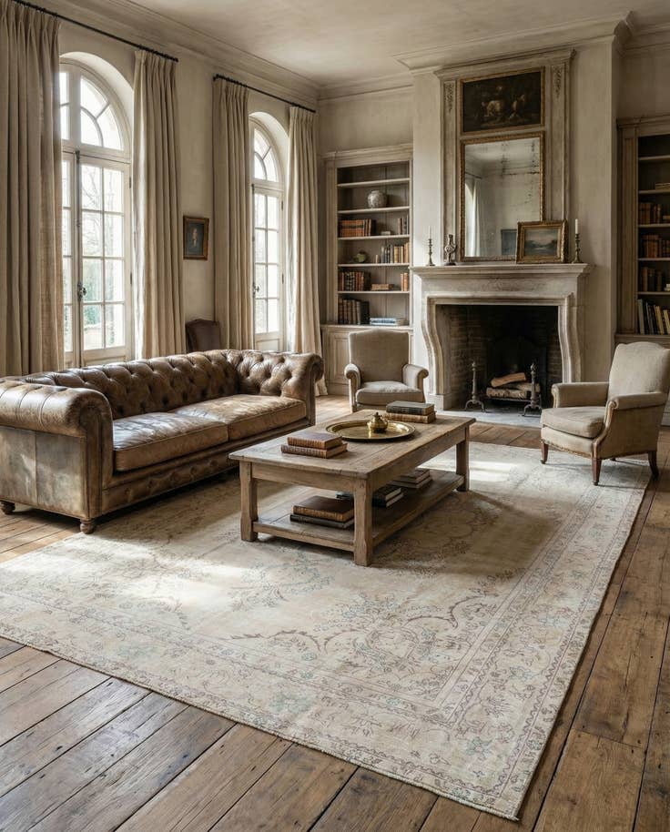 Detail image of 9' 3 x 12' 1 Hand Knotted Ultra Vintage Persian Wool Rug