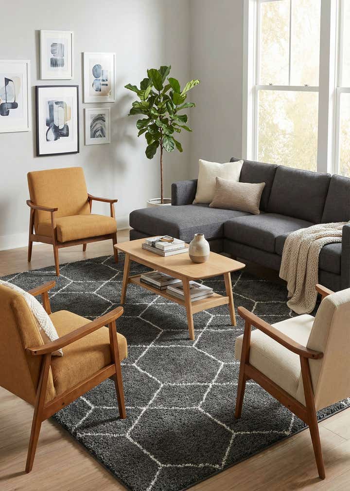 7' 10 x 11' Lattice Frieze Rug