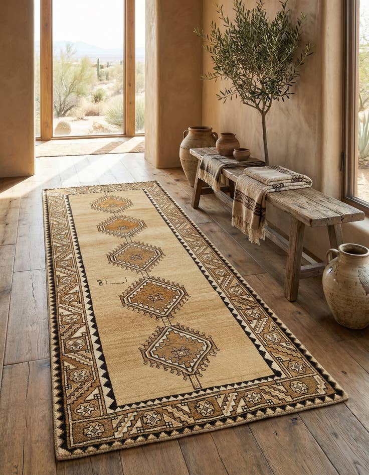 Detail image of  3' 11 x 7' Gabbeh Wool Rug