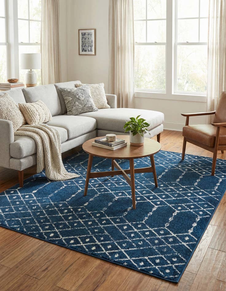 Detail image of  5' 3 x 5' 3 Paxon Trellis Square Rug