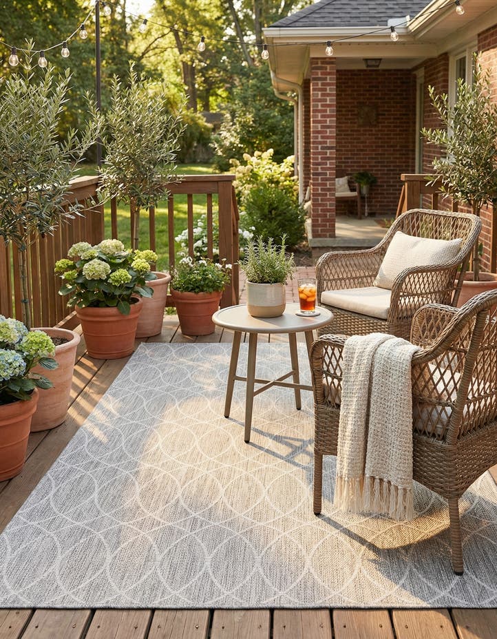 5' 3 x 8' Easy-Clean Lattice Indoor / Outdoo...