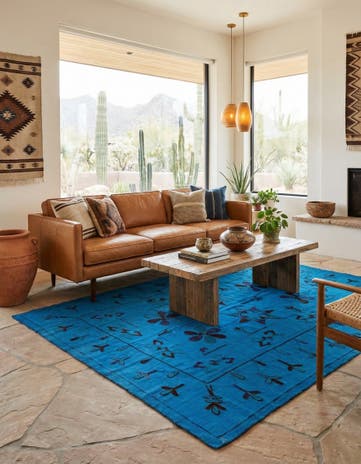 6' x 7' 3 Hand Woven Kilim Modern Wool Rug