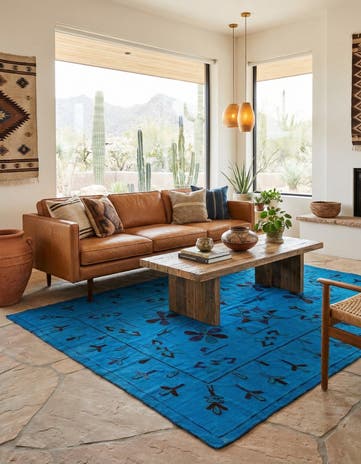 6' x 7' 3 Hand Woven Kilim Modern Wool Rug