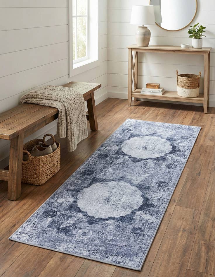 Detail image of 2' x 5'  Washable Yara Runner Rug