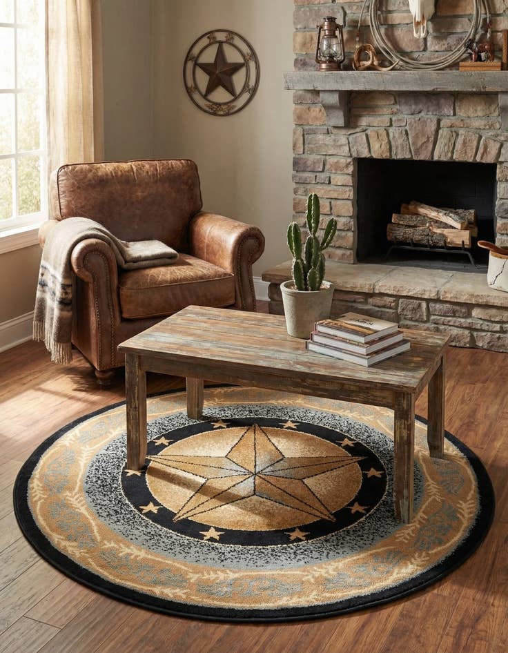 Detail image of  4' x 4' Pioneer Round Rug