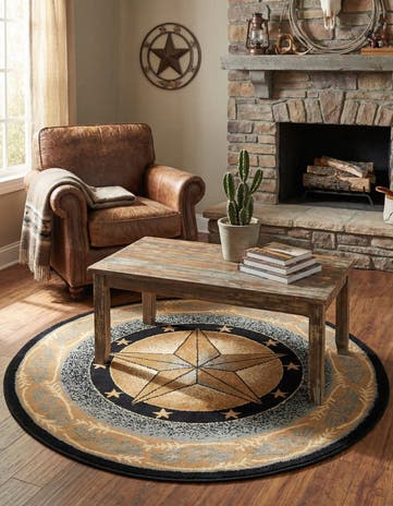 4' x 4' Pioneer Round Rug