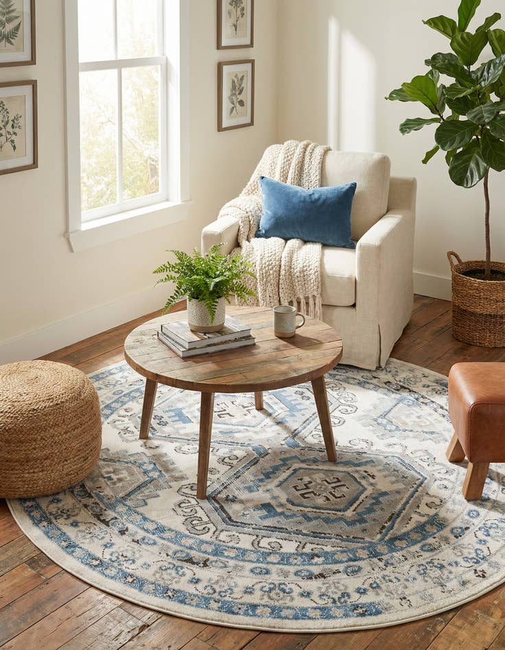 Detail image of  5' 3 x 5' 3 Charlotte Round Rug