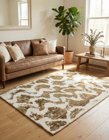 4' x 5' 3 Hand Knotted Ultra Vintage Persian Wool Rug