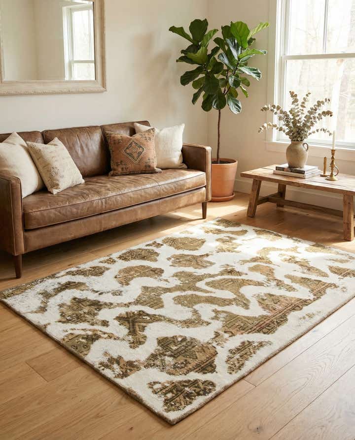 4' x 5' 3 Hand Knotted Ultra Vintage Persian Wool Rug