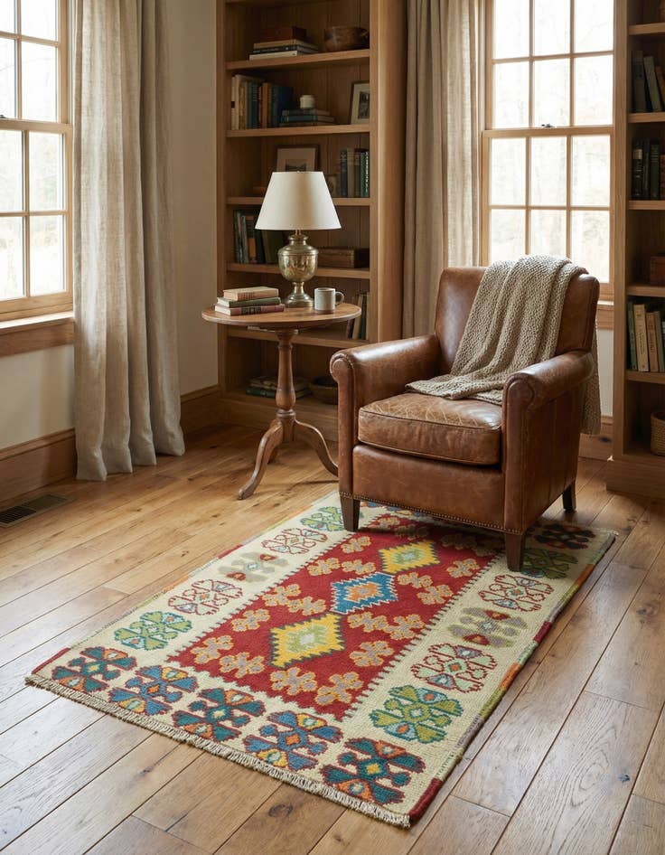 Detail image of 2' 8 x 4'  Hand Knotted Balouch Rug