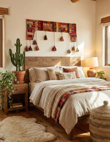 1' 8 x 4' 3 Hand Woven Wall Art Wool Rug