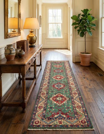 2' 8 x 9' 8 Hand Knotted Kazak Runner Rug