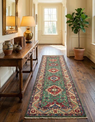 2' 8 x 9' 8 Hand Knotted Kazak Runner Rug