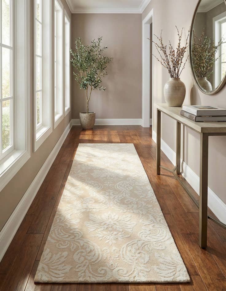 Detail image of 2' 10 x 9' 10  Hand Knotted Darya Wool Runner Rug