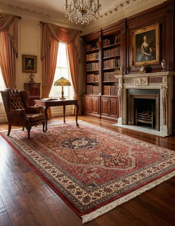 4' 3 x 6' 9 Ghom Silk Rug