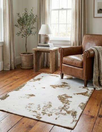 3' 4 x 4' 5 Hand Knotted Ultra Vintage Persian Wool Rug