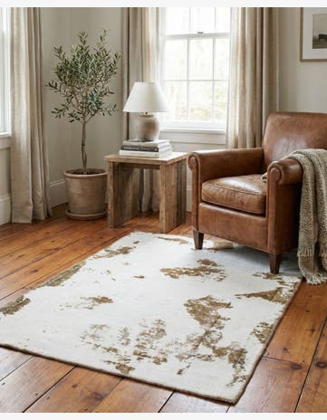 3' 4 x 4' 5 Hand Knotted Ultra Vintage Persian Wool Rug