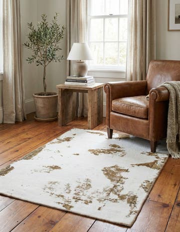 3' 4 x 4' 5 Hand Knotted Ultra Vintage Persian Wool Rug