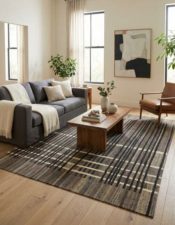 5' 6 x 8' Hand Woven Kilim Modern Wool Rug