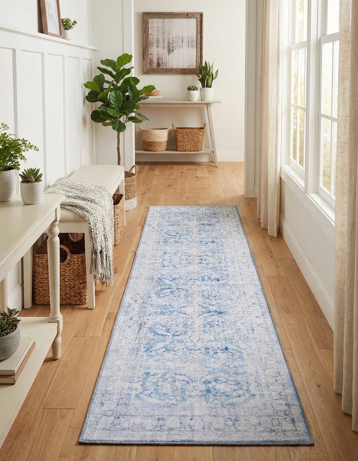 2' x 6' Washable Timeless Runner Rug