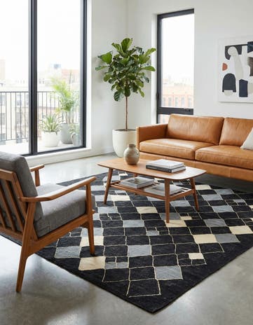 5' 4 x 6' 4 Hand Woven Kilim Modern Wool Rug