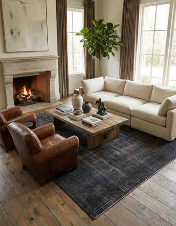 9' 2 x 12' 6 Hand Knotted Ultra Vintage Persian Wool Rug