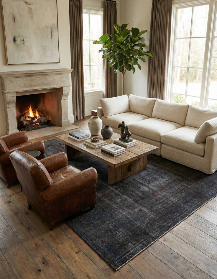 Detail image of 9' 2 x 12' 6  Hand Knotted Ultra Vintage Persian Wool Rug