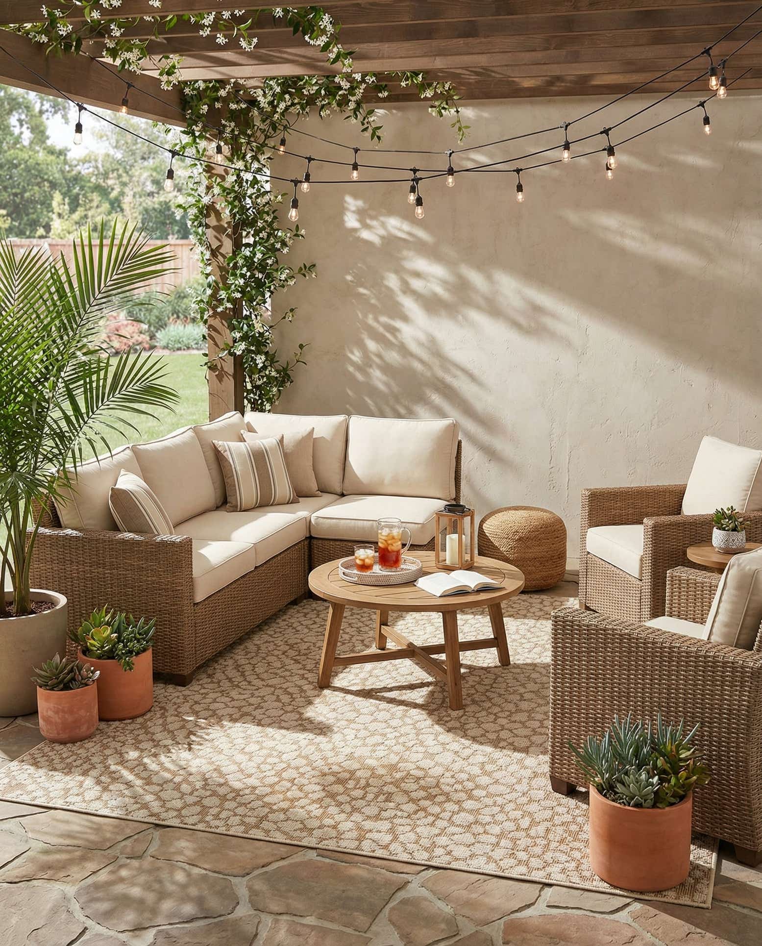 7' 10 x 7' 10 Easy-Clean Safari Indoor / Outdoor Square Rug
