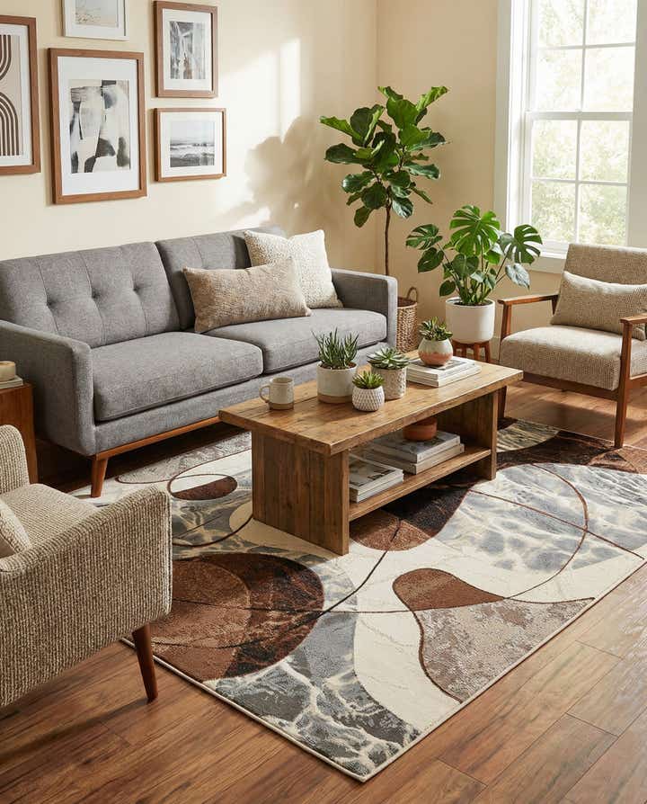 5' x 7' Easy-Clean Modern Indoor / Outdoor Rug