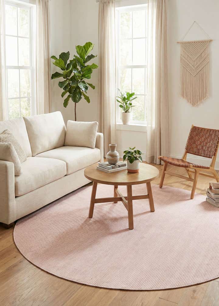7' 10 x 7' 10 Easy-Clean Jill Zarin Palm Springs Indoor / Outdoor Round Rug