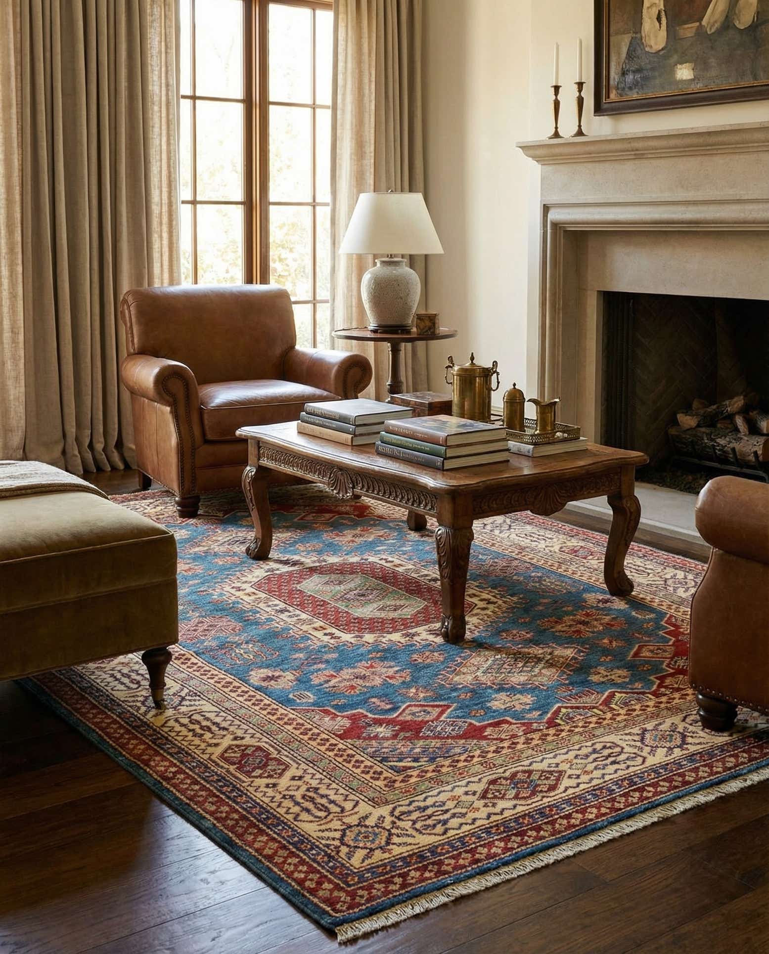 5' 8 x 7' 8 Hand Knotted Kazak Oriental Rug