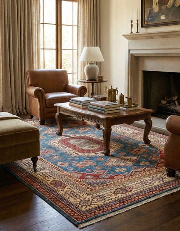 5' 8 x 7' 8 Hand Knotted Kazak Oriental Rug