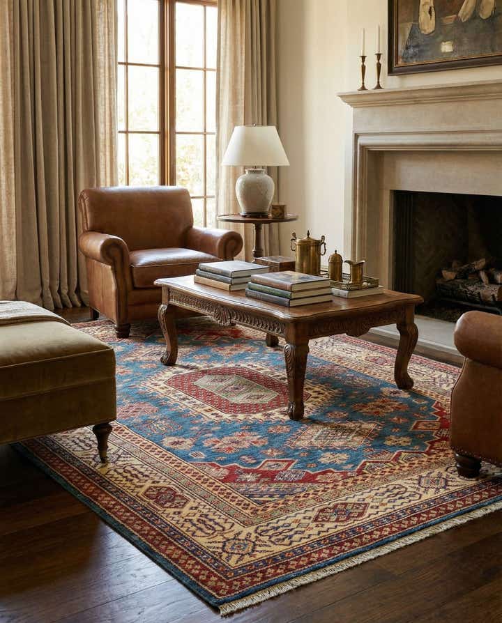 5' 8 x 7' 8 Hand Knotted Kazak Oriental Rug