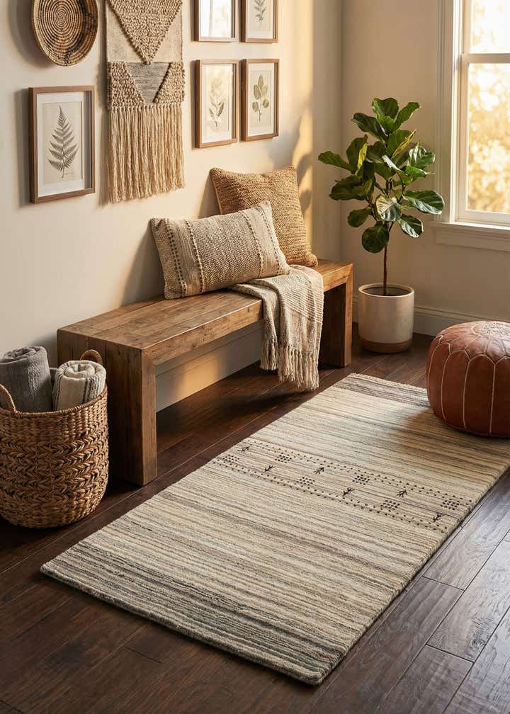 2' 4 x 4' Hand Knotted Tibet Wool Rug